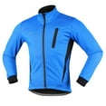 thumbnail image 1 of Cycling Bike Jacket for Men Winter Thermal Fleece Long Sleeve Bicycle Jersey Windproof Breathable Reflective Riding Running Jacket Coat, 1 of 7