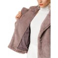 thumbnail image 7 of MODA NOVA Juniors Winter Fashion Loose Faux Fur Cropped Jacket Coat Dusty Pink XL, 7 of 7