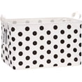 thumbnail image 1 of Collapsible Large Canvas Fabric Storage Basket with Handles, Rectangle Waterproof Storage Bin, Box, Cube, Foldable Shelf Basket, Closet Organizer, 16.5 x 11.8 x 9.8 Inches, Silver Star, 1 of 6