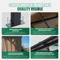 thumbnail image 3 of LazySunsets 10x14 FT Wall-Mounted Aluminum Gazebo Polycarbonate Roof with Full Mosquito Netting & Privacy Curtains, 3 of 8