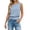 Sky Blue, variant on Summer Tank Tops for Women Sleeveless Casual Boho Cami Slim Fit Smocked Bottom Shirts Sky Blue XXL