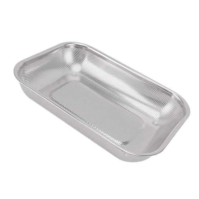 Recipiente Para Colador De Frutas Y Verduras De Acero Inoxidable, Cesta Coladora Rectangular Con Orificios De Fuga Para Lavar Verduras, Frutas Y Arroz