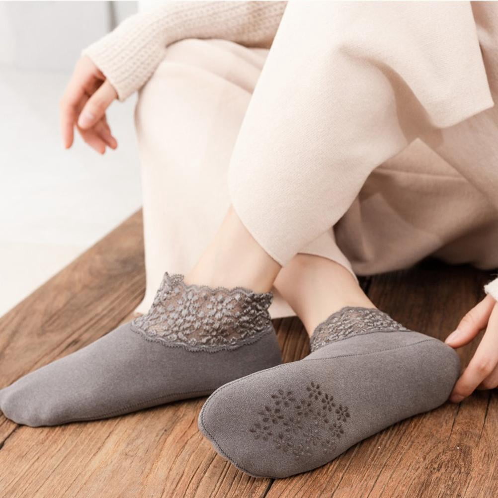 Ankle Socks Winter Lace Frilly 