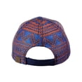 thumbnail image 4 of C.C Unisex Abstract Navajo Weaved Panel Adjustable Precurved Baseball Cap Hat, Orange/Blue, 4 of 4