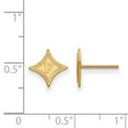 thumbnail image 2 of 10k Yellow Gold Official Licensed Collegiate Furman University (FU) XS Post Earrings, 2 of 4