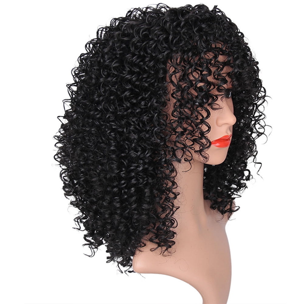 Lizheee Front Wigs For Black Women Long Curly Hair 56cm Afro Heat Hair Wigs Hair Comb
