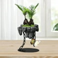 thumbnail image 4 of serony Plant Pot Garden Planter Container Flower Succulent Pot Air Bonsai Pot Rockery Plant Table Succulent Container with Dish, 4 of 9