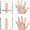 thumbnail image 3 of 6 PCS Finger Cots - Protectores de dedos Guantes de gel para dedos Cubre mangas de dedos Protectores para piel agrietada, dedo en gatillo y más, tamaño grande, 3 of 5
