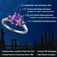 thumbnail image 2 of Gem Stone King 925 Silver and 10K Yellow Gold Purple Amethyst Engagement Ring for Women | 2.10 Cttw | Oval 9X7MM | Gemstone February Birthstone | Size 8, 2 of 6