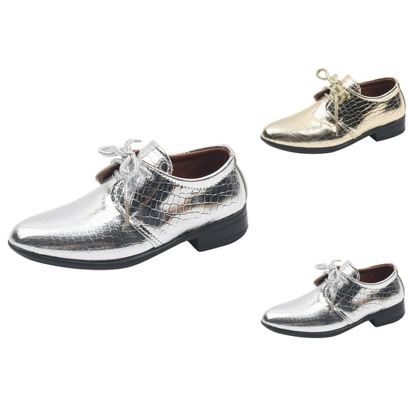 Boy Shoes Sneakers for Boys Boys Leather Shoes Four Seasons New Pattern Fashion Simple And Solid Color Comfortable Non Lace Up Pointed Toe Dance Performance Shoes
