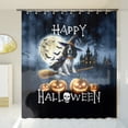 thumbnail image 3 of Happy Halloween English Setter Witch Pumpkins Bats Shower Curtain Dog Lover Waterproof Bathroom Bathtub Curtain - 13012, 3 of 5