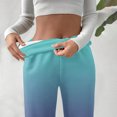 thumbnail image 4 of Lounge Pants for Women Plus Size Fleece Sweatpants High Waist Elastic Waist Gradient Color Long Trouser with Pockets, 4 of 9