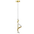 thumbnail image 2 of Spiral LED Pendant Light Gold Color High Brightness Eyes Protection LED Hanging Lamp for Living Room Cafe Family 85‑265V White Light, 2 of 22