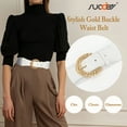 thumbnail image 6 of SUOSDEY Women's Elastic Wide Belt Ladies Stretch Waist Belt for Dress with Gold Buckle, 6 of 8