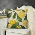 thumbnail image 2 of SHANXI Throw Pillow Covers Lemons Fruit Leaves Yellow Pillow Cases Waist Lumbar Cushion Cover Sofa Home Decorative Rectangle  18x18in, 2 of 5