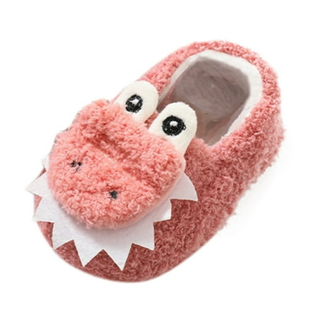 

Qufokar Infant Shoes for Girls Slip On Shoes for Girls Baby Shoes Floor Thickened In Winter Children Cartoon Dispensing Baby Socks Shoes