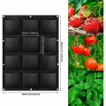 thumbnail image 2 of Bolsa para plantas con 12 bolsillos, macetero vertical montado en la pared, macetero colgante con para jardín, balcón, patio, oficina, decoración del hogar (negro) 2 piezas 60X80cm -, 2 of 5