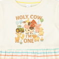 thumbnail image 4 of Inktastic Holy Cow I'm One Boy Farm Animal Birthday Girls Baby Dress, 4 of 5