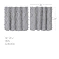 thumbnail image 2 of VHC Brands Frayed Lattice Curtain Tier, Creme & Black, 24x36, Set of 2, 2 of 5