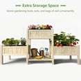 thumbnail image 4 of Awesofurni 73x33.9x21.7in Raised Garden Bed, Wooden Planter Box, Raised Garden Bed with Legs for Backyard, Patio and Balcony, 4 of 8