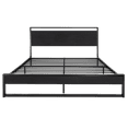 thumbnail image 5 of Einfach Queen Size Bed Frame with Modern Wooden Headboard,Black,No Box Spring Needed, 5 of 6