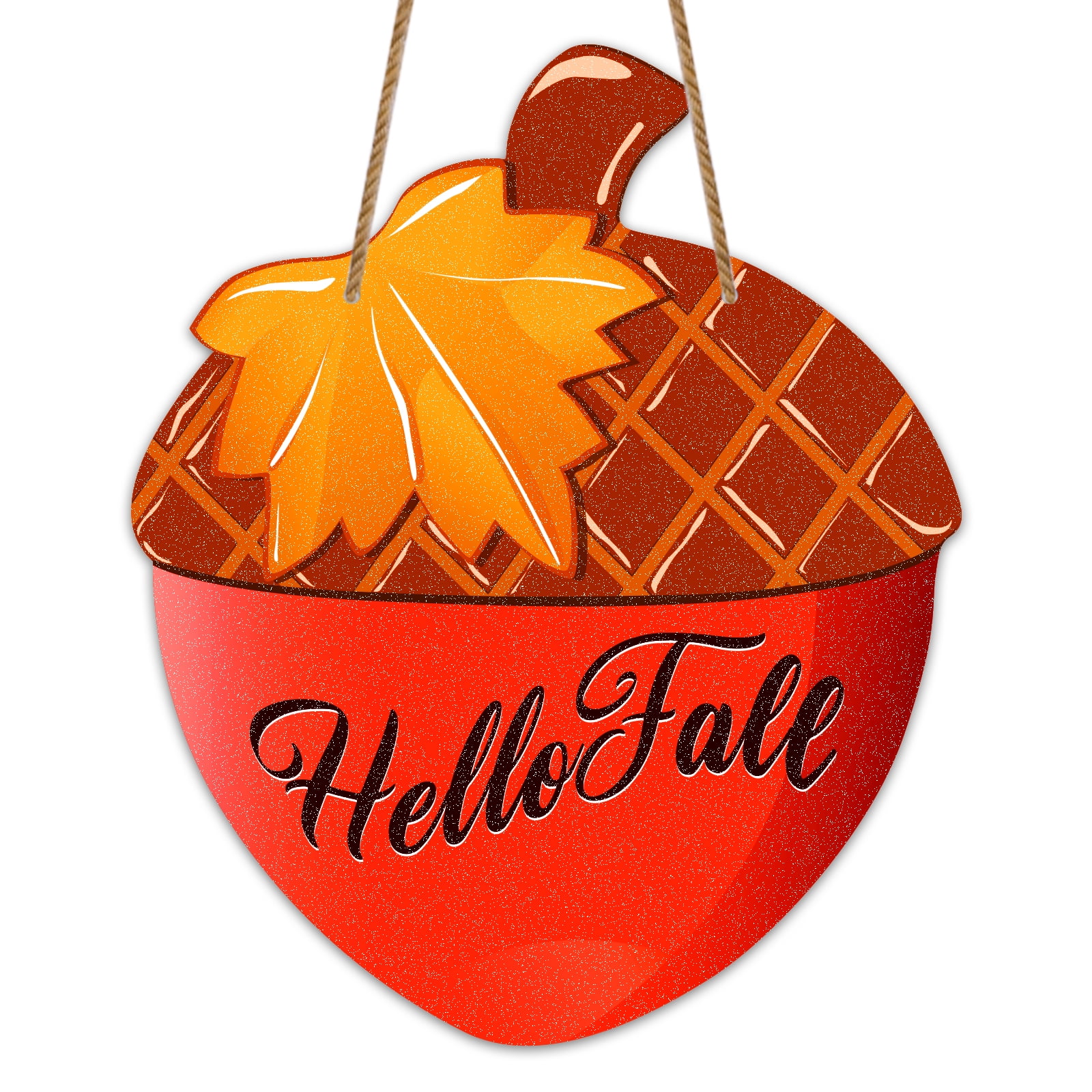 WaaHome Hello Fall Door Sign 10"x12" Fall Decor Signs for Front Door