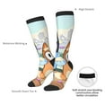 thumbnail image 4 of Masiiu Bluey Print Adult Crew socks, Comfortable Novelty Colorful Patterned, Breathable, Stylish Colorblock for Men Women, 4 of 6