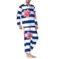 thumbnail image 2 of Balery Pink Flamingo Pijama para Hombre de Dos Piezas con Manga Larga, Conjunto de Dormir y Descanso Suave con Bolsillos-Large, 2 of 7