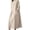 Beige, variant on Women Cotton Linen Maxi Dress 3/4 Sleeve Crewneck Slit Shift Dresses Plus Size Casual Fall Trendy Oversized Tshirt Dress