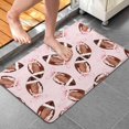thumbnail image 4 of Pink Footballs with Bows Pattern Bathroom Rugs Mat,Non Slip Microfiber Bathroom Rug,Rubber Backing,Soft Bathroom Mats for Bathroom Floor,Tub and Shower,20x32in(50x80cm), 4 of 5