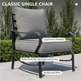 thumbnail image 6 of Poteban Patio Furniture Metal Outdoor Set 7 Pcs, Outdoor Patio Furniture Set, Modern Furniture Sets with Swivel Chairs for Lawn Deck Poolside,Grey, 6 of 10