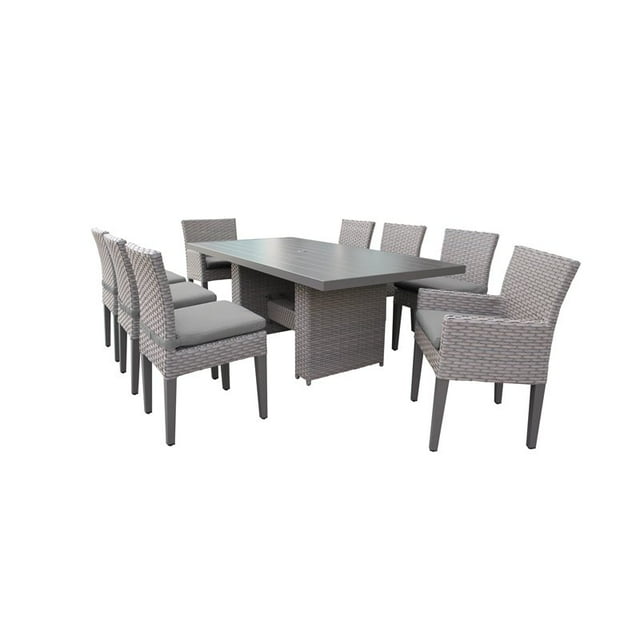 Florence Rectangulaire Extérieur Patio Table à Manger 6 Chaises Sans Bras