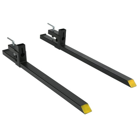 

EastVita Q235 Clamp-on Pallet Forks Rust-proof High Bearing Capacity With Adjustable Stabilizer Bar 1500 Lb 4000lb