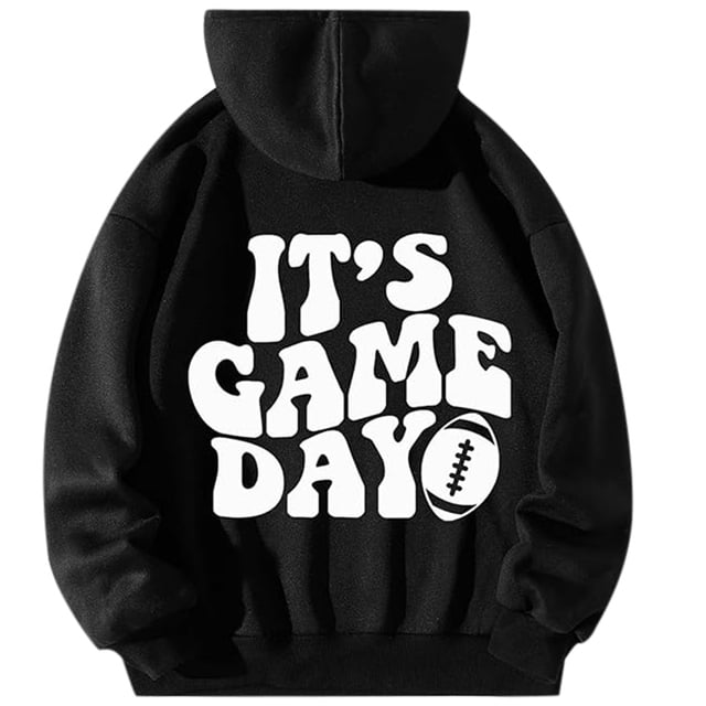 WEAIXIMIUNG Sweatshirts pour Femmes Tendance Graphiques à Capuche Pull Automne et Hiver Mode Ample Imprimé Rugby Sweat à Capuche