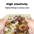 thumbnail image 7 of HELLHERO Back Rest Covers Seat & Back Cover Easy Install Waterproof Secure Fit for Seniors Men Women, Horse Sunflower, 7 of 7