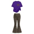 thumbnail image 6 of Gaexia Girls Jogging Sets,Girls Casual Fashion Outfit Bow Short Sleeve Top and Long Pants Toddler Play Comfy Two Piece Ensemble Fashion Clothes,7-8 Years, 6 of 6