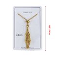 thumbnail image 3 of Fashion Natural Stone Card Necklaces for Women Men Retro Weaving Net Metal Adjustable Chain Choker Jewelry Birthday Gift, 3 of 7