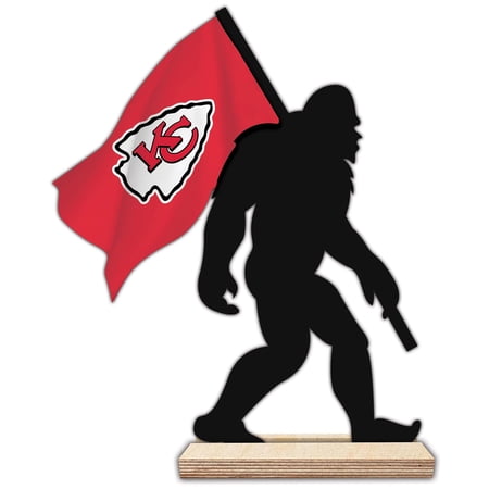 Kansas City Chiefs 18 Team Logo Bigfoot Silhouette Desktop Art