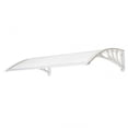thumbnail image 5 of 39.37"x31.5" Door Window Awning Polycarbonate Rain Cover Eaves Canopy with ABS Holder White, 5 of 10