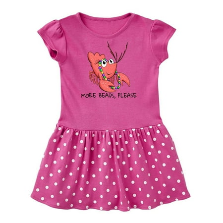 

Inktastic More Beads Please Cute Mardi Gras Crawfish Gift Baby Girl Dress
