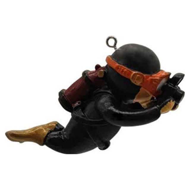 ZheElen PVC Fishtank Diver Decor Reusable Artificial Aquarium Ornament Accessories Type 2 Black