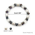 thumbnail image 4 of Ladies Magnetic Black Gallstone Beaded Anklet with Elastic String, Hematite Healing Properties for Wellness, Adjustable for Ankle or Wrist Wear, Fashion Accessory for Beach or Casual Occasions, 4 of 9