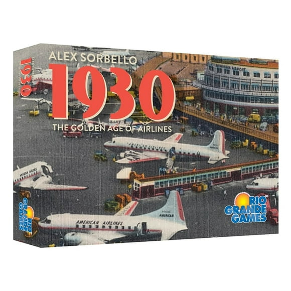 Rio Grande Games: 1930: The Golden Ages Of Airlines Invest In Aviation Wealth Building Economic Board Game Ages 14+ 2-6 Players 90-120 Min