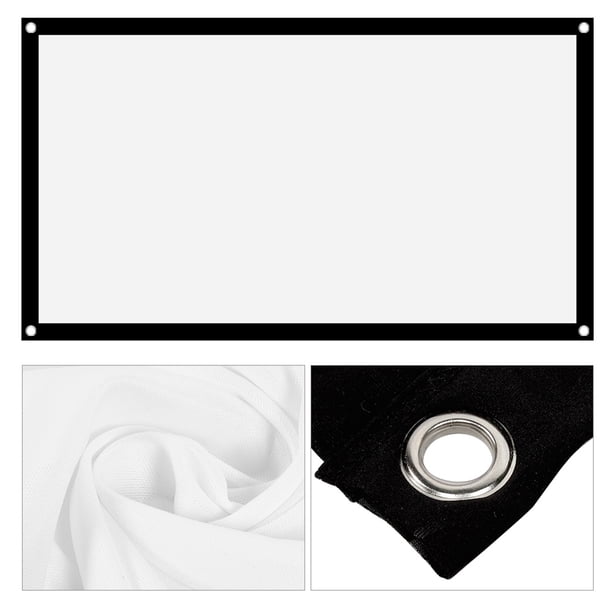 Pantalla de Proyección 16:9 Pantallas de Películas de Proyector Plegables Pantalla de Proyección Exterior Antiarrugas Plegable con Agujeros Alrededor Compatible con