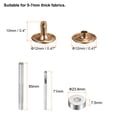 thumbnail image 2 of Uxcell 200 Sets Leather Rivets 12mm x 10mm Metal with 3 Setter Tools for Craft, Light Gold Tone, 2 of 6