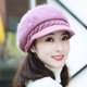 thumbnail image 5 of Gorro de conejo Rex de terciopelo para mujer, gorro de piel de conejo de estilo coreano, gorro de invierno grueso y cálido., 5 of 5