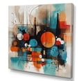 thumbnail image 2 of Designart "Orange Abstracted Geometric Explorations III" Modern Geometric Canvas Art Print, 2 of 5