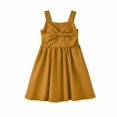 thumbnail image 1 of FLORY Vestido con Moño para Niña | Vestido casual para Niña | 0152, Mostaza, G, 1 of 5