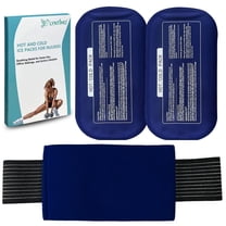 Lyntimo Ice Packs for Injuries Reusable, Flexible Gel Hot & Cold Pack Wraps Adjustable for Knees, Shoulders, Back, Arms and Legs, 3-Piece Set, Small