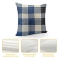 thumbnail image 4 of ONETECH Outdoor Navy Blue and White Buffalo Plaid Throw Pillow Covers Royal Blue Decorative Farmhouse Throw Pillows for Bed Room and Couch, 4 of 5